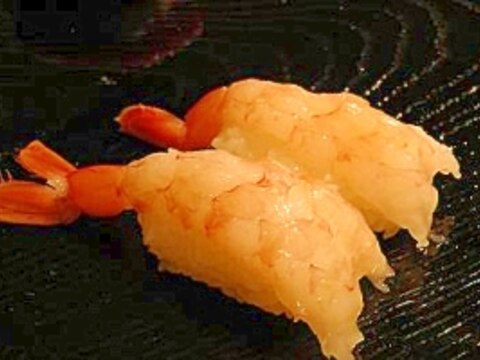 赤エビのにぎり寿司 レシピ 作り方 By えだまめ大好き 楽天レシピ 赤エビのにぎり寿司 レシピ 作り方 By えだまめ大好き 楽天レシピ